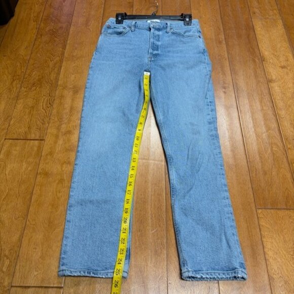 AGOLDE Riley High Rise Straight Crop Jeans Size 27 Button Fly Organic Cotton - Picture 7 of 11